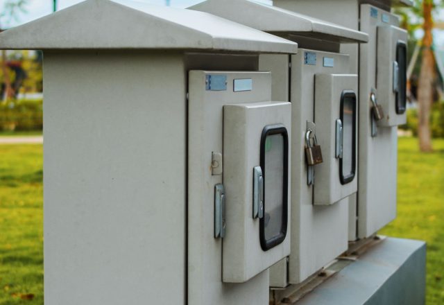 Weatherproof outdoor electrical enclosures for exterior equipment